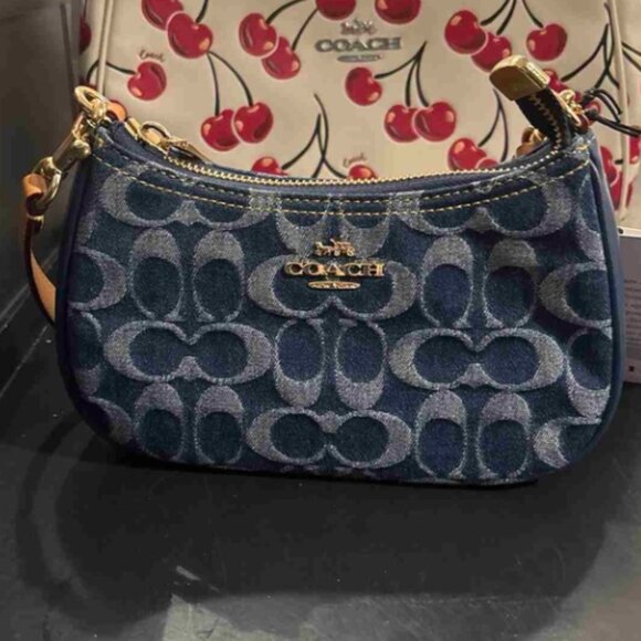 Coach Teri Mini Crossbody Bag In Signature Denim Crossbody - Picture 6 of 6